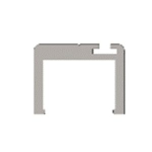 Perfil vertical/horizontal central FULL GLASS de 20x15,5 NEGRO MATE a 2450mm